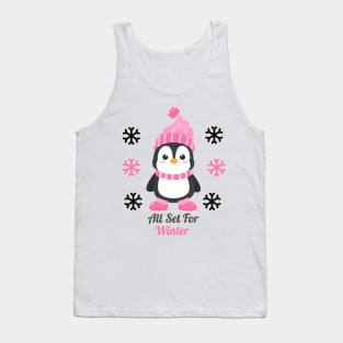 All Set For Winter - Cute Penguin Tank Top